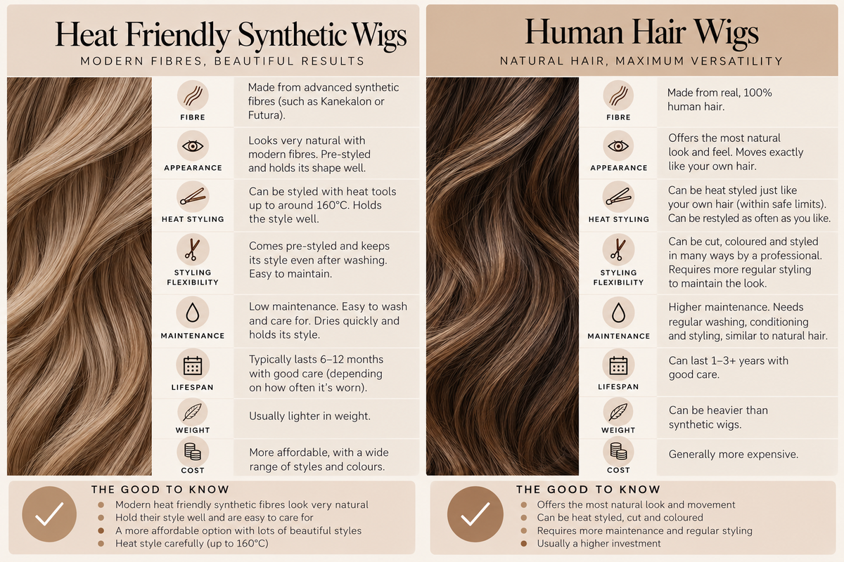 Synthetic  or Human Hair?  Key Differences at a Glance